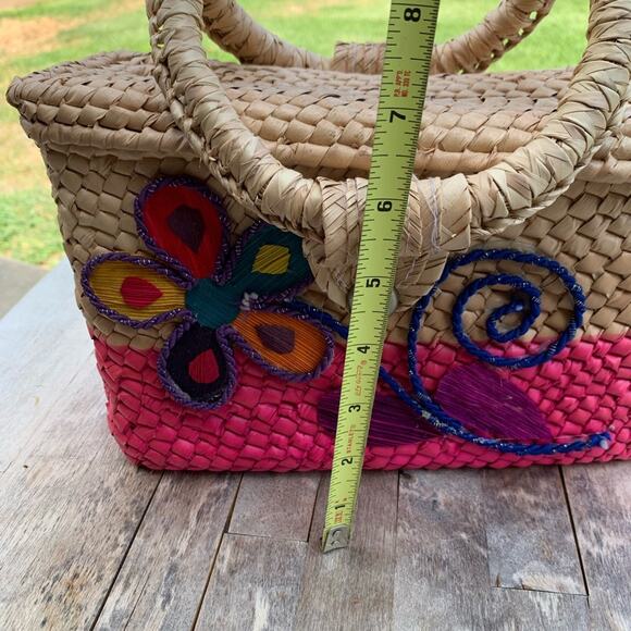 Woven Floral embroidered bag - Picture 2 of 10